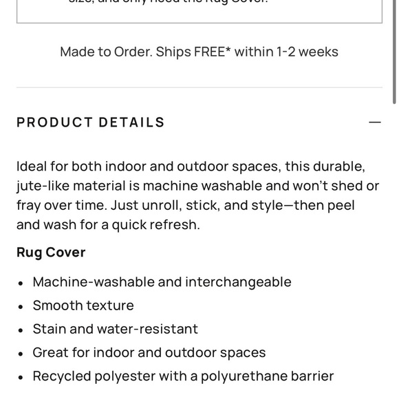 Ruggable Rug Cover 6’x9’ - Picture 2 of 6